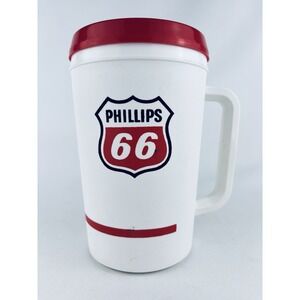 Vintage Aladdin Insulated Travel Mug W Lid. 90's Advertising Phillips 66 Gas